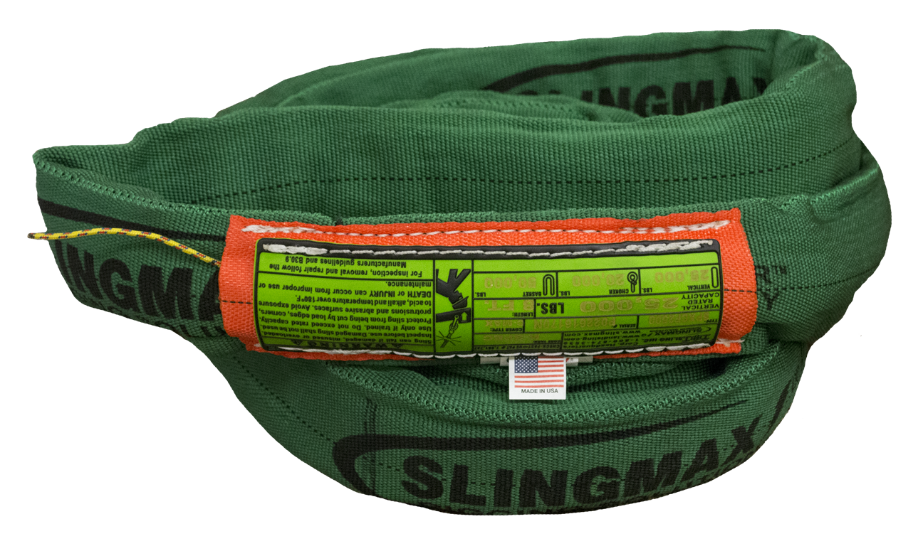 8 Length Covermax Double Layer Nylon Cover TPXCCF1000 Vertical Capacity 10,000 lb HSI SlingMax Twin-Path Endless Round-Sling K-Spec Yarn Core 2.5 Nominal Body Width 